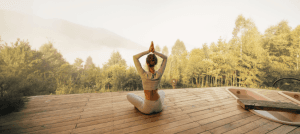 Meditation session in Sri Lanka tea country