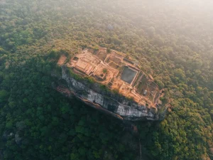 Sigiriya rock fortress aerial view Sri Lanka safari and nature
